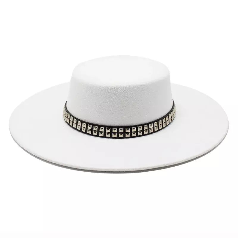 White Cotton Boater Hat – classic cotton boater hat