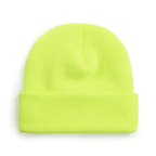 Wine red winter beanie with printed brand logo