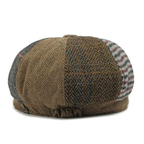 Cotton Plaid Newsboy Cap – Classic Flat Peaked Beret