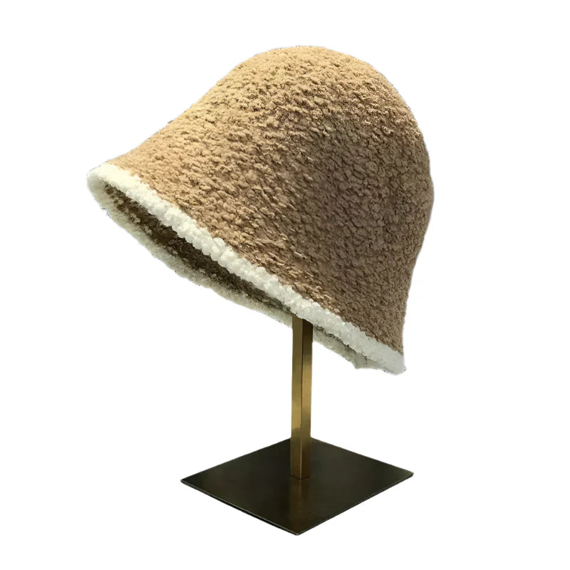 Scarlett Fur Crochet Bucket Hat