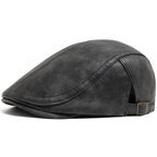 Scott Leather Flat Cap