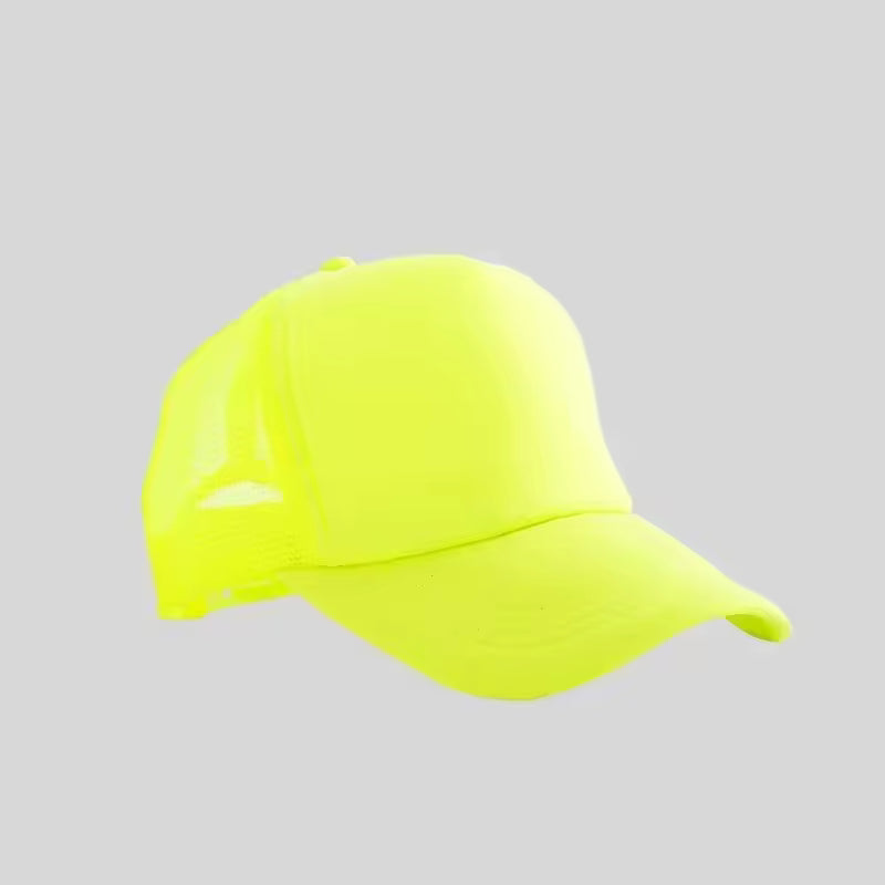 Personalized logo trucker hat in brown – custom mesh-back baseball cap