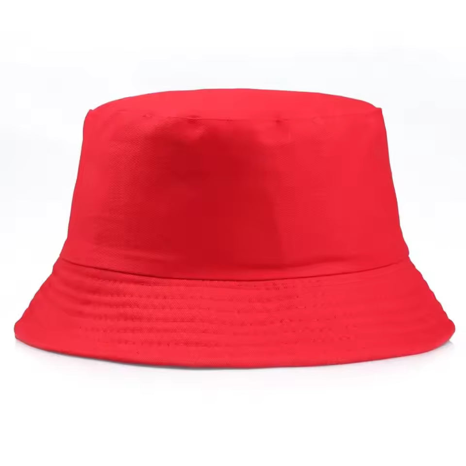 Adjustable cotton bucket hat fitting most adult heads