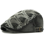 Sea Waves Denim Flat Cap