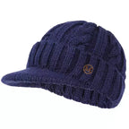 Seattle Winter Plush Knitted Visor Beanie