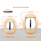 4-Way Adjustable Wooden Hat Stretcher for Fedora & Baseball Caps