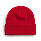 Beige custom printed logo beanie for men and women