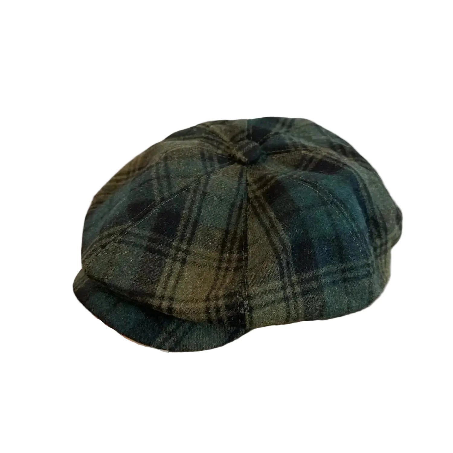 Sheffield Plaid Wool Newsboy Cap