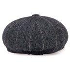 Shelby Striped Newsboy Cap