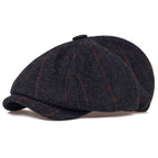 Shelby Striped Newsboy Cap