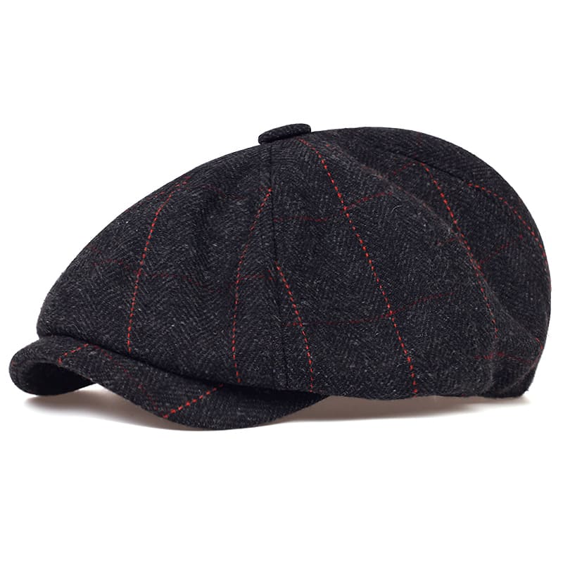 Shelby Striped Newsboy Cap