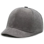 Short Brim Corduroy Baseball Cap