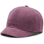 Short Brim Corduroy Baseball Cap