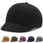 Short Brim Corduroy Baseball Cap