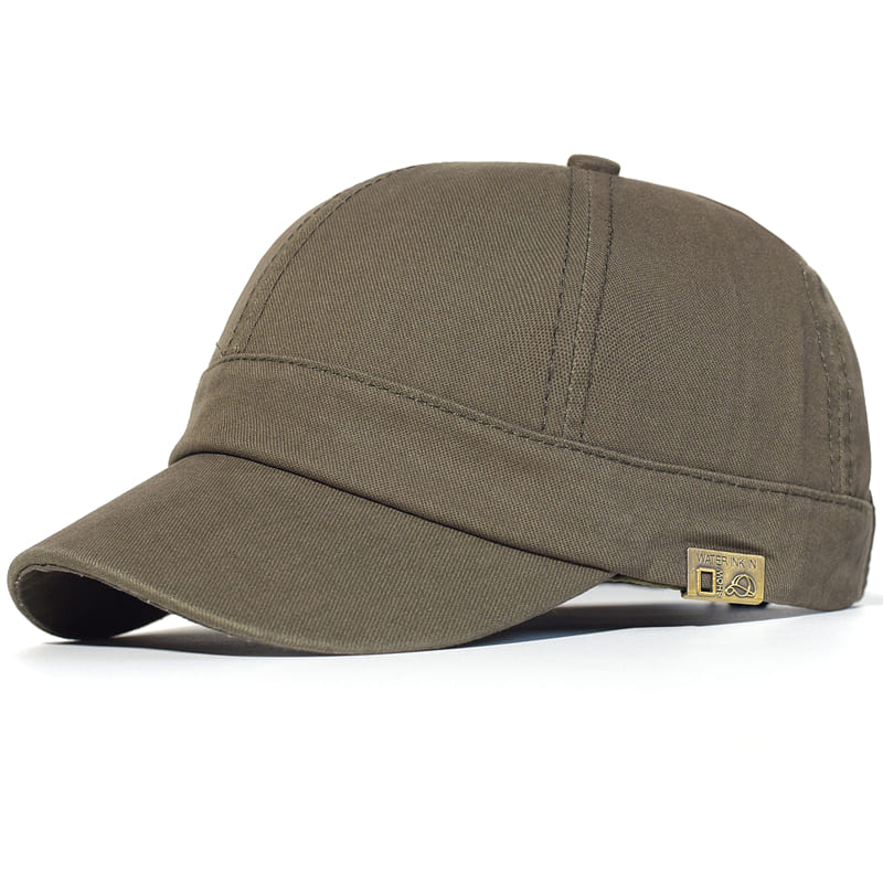 Short Brim Plain Baseball Cap