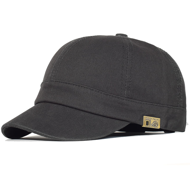 Short Brim Plain Baseball Cap