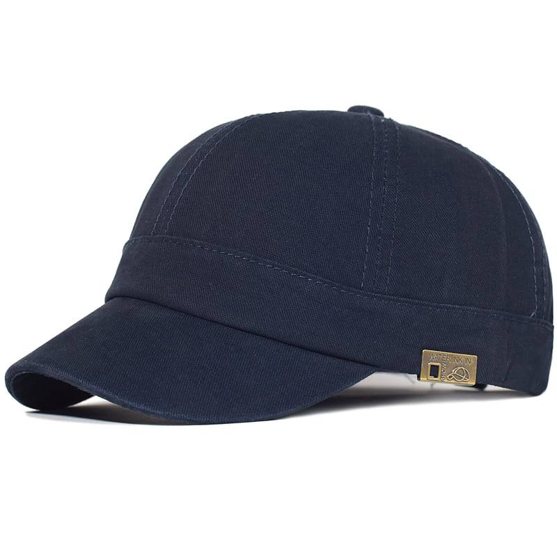 Short Brim Plain Baseball Cap