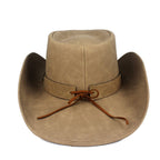 Silver Taurus Genuine Leather Cowboy Hat