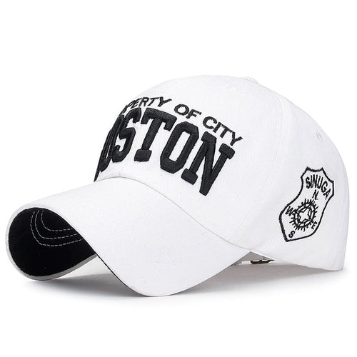 White Boston Baseball Cap