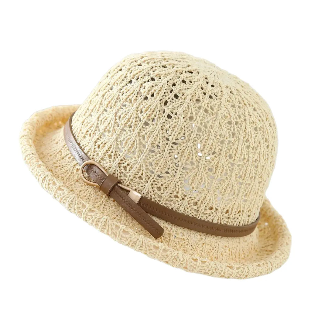 Siracusa Sun Rolled Brim Raffia Bucket Hat