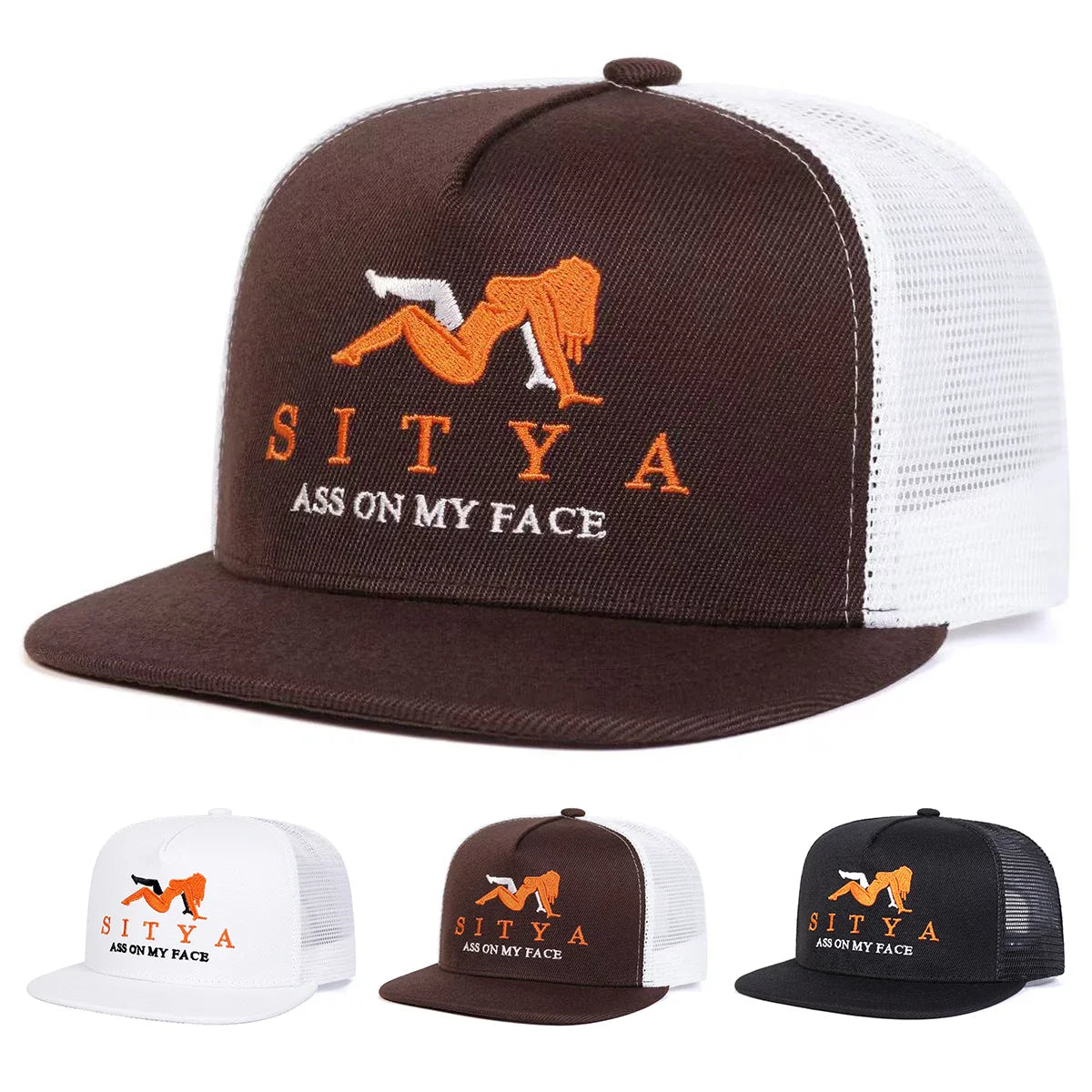 Sit On My Face Trucker Snapback Cap