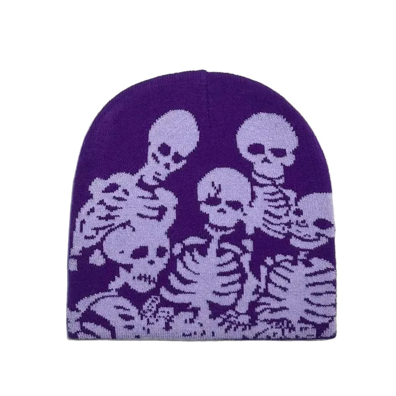 Skeleton Parade Halloween Winter Knitted Beanie