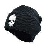 Skull Striped Knitted Beanie