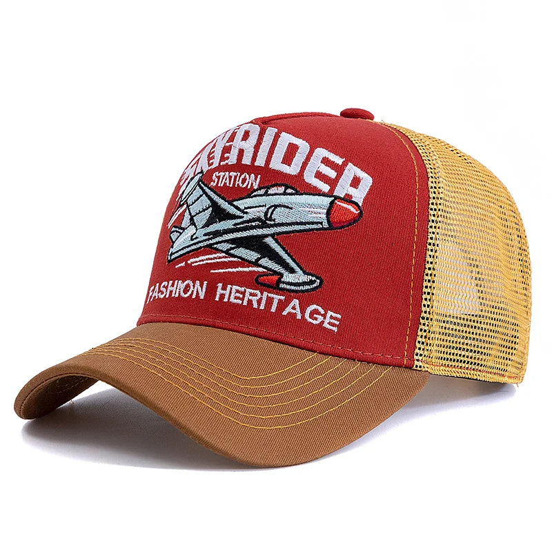 Sky Rider Station Baseball Trucker Cap