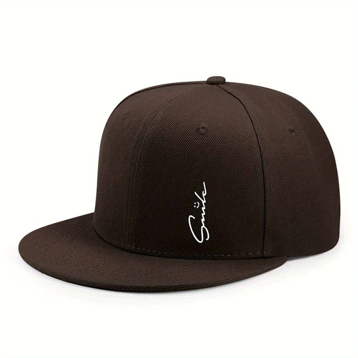 Smile Plain Cotton Snapback Cap