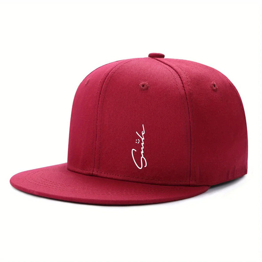 Smile Plain Cotton Snapback Cap
