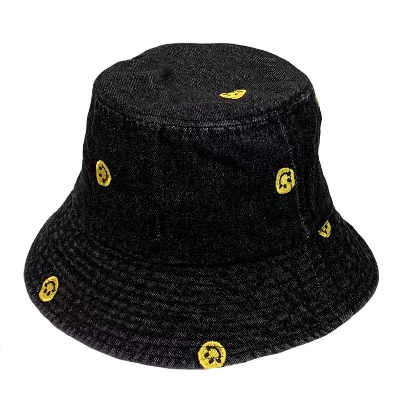 Smileys Cotton Denim Bucket Hat