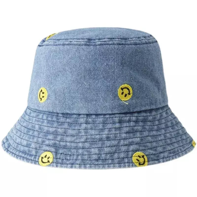 Smileys Cotton Denim Bucket Hat