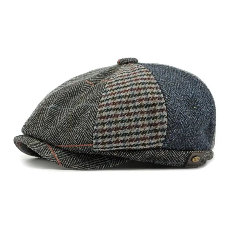 Smith Vintage Patchwork Newsboy Cap