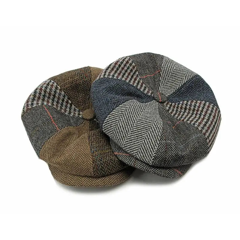 Smith Vintage Patchwork Newsboy Cap