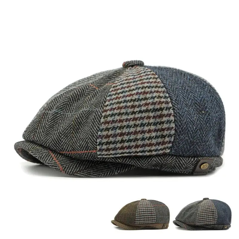 Smith Vintage Patchwork Newsboy Cap