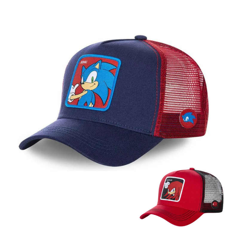 Sonic Cartoon Baseball Trucker Cap