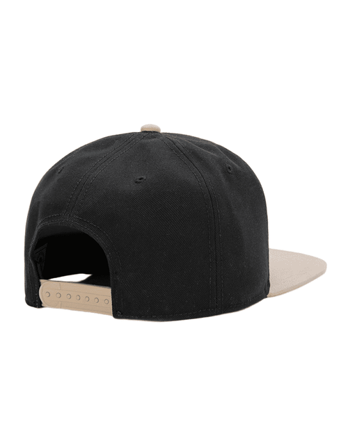 Black Snapback Cap back view