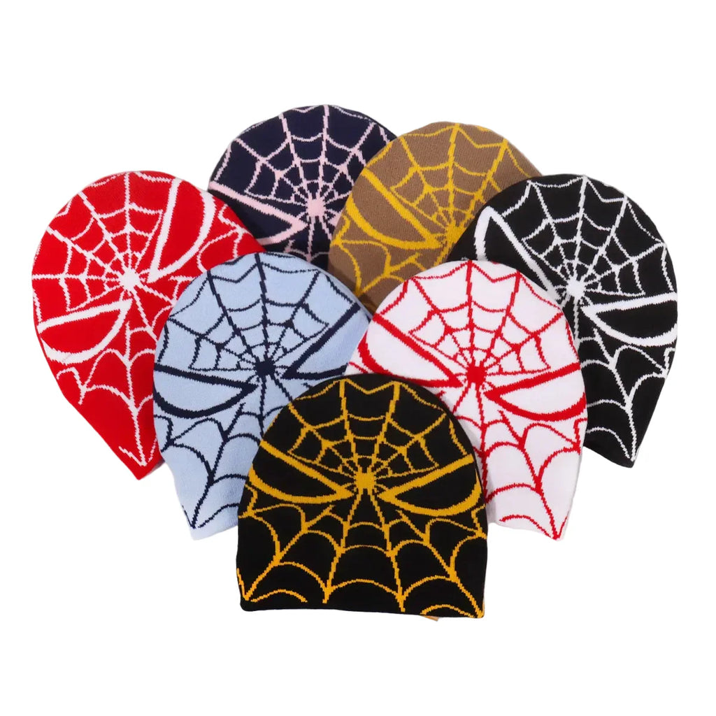 Spider Web Hidden Eyes Winter Beanie