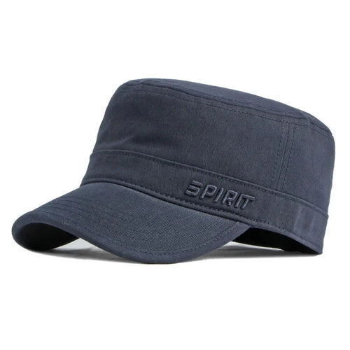 Navy blue Cotton Army Cap