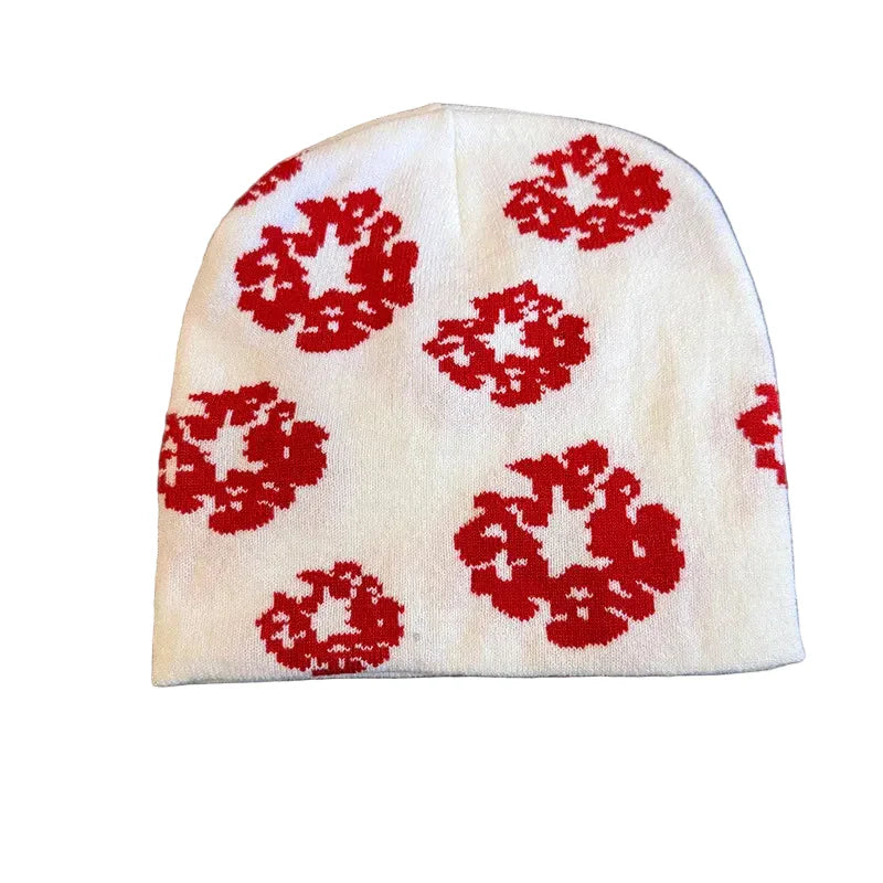 Spring Dreams Floral Knitted Beanie
