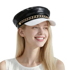 Springfield Golden Chain Bicolor Leather Sailor Cap
