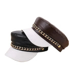 Springfield Golden Chain Bicolor Leather Sailor Cap