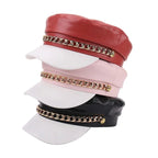 Springfield Golden Chain Bicolor Leather Sailor Cap