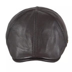 Springville Genuine Leather Flat Cap