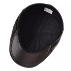 Springville Genuine Leather Flat Cap