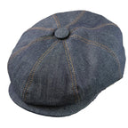 Staffordshire Vintage Blue Denim Newsboy Cap
