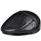 Stanley Earflaps Genuine Leather Flat Cap