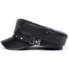 Stars Leather Breton Sailor Cap