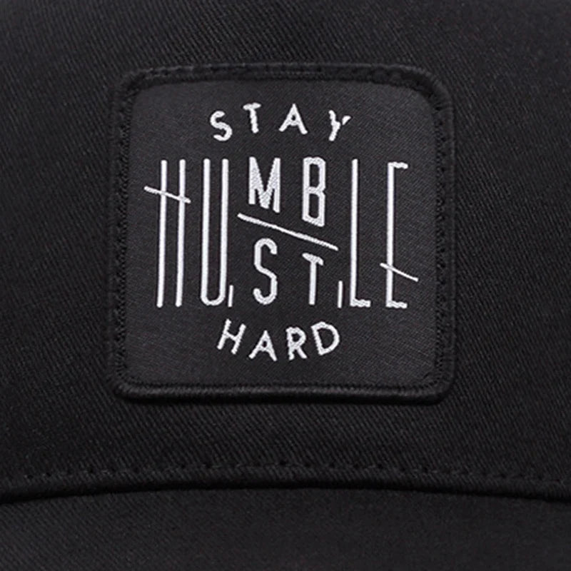 Stay Humble Embroidered Black Trucker Cap