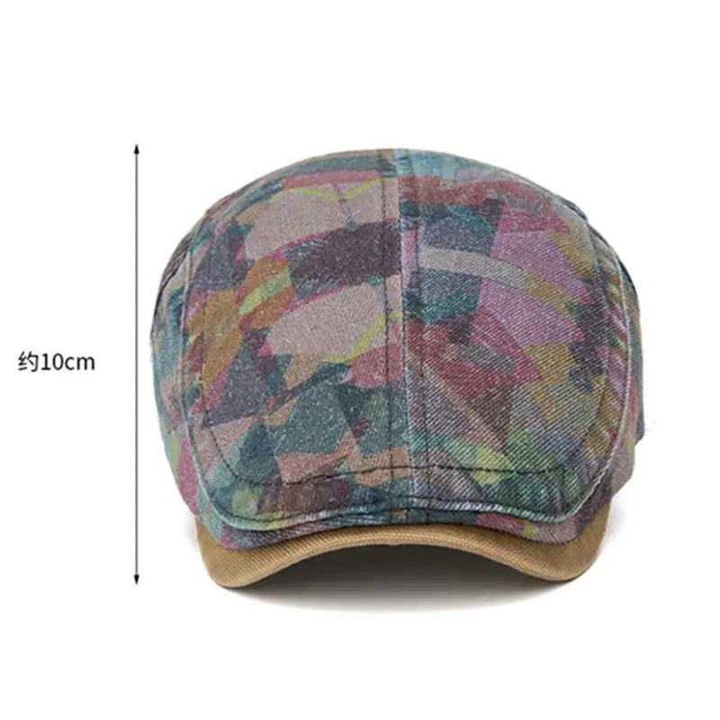 Sullivan Graffiti Geometric Cotton Flat Cap